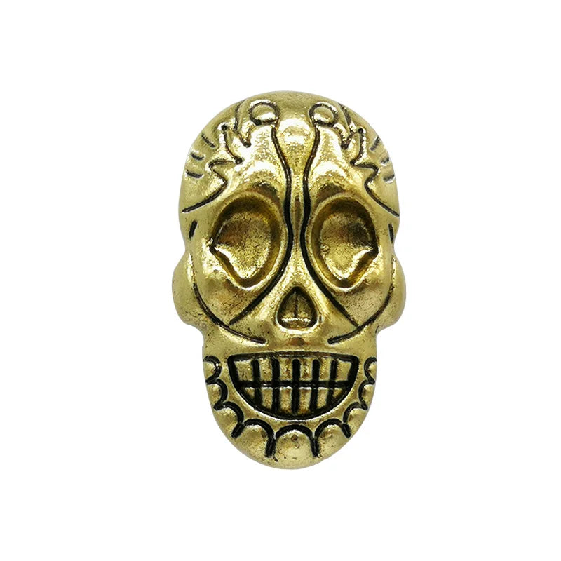 Women Skull Shoe Charms Metal Buckles