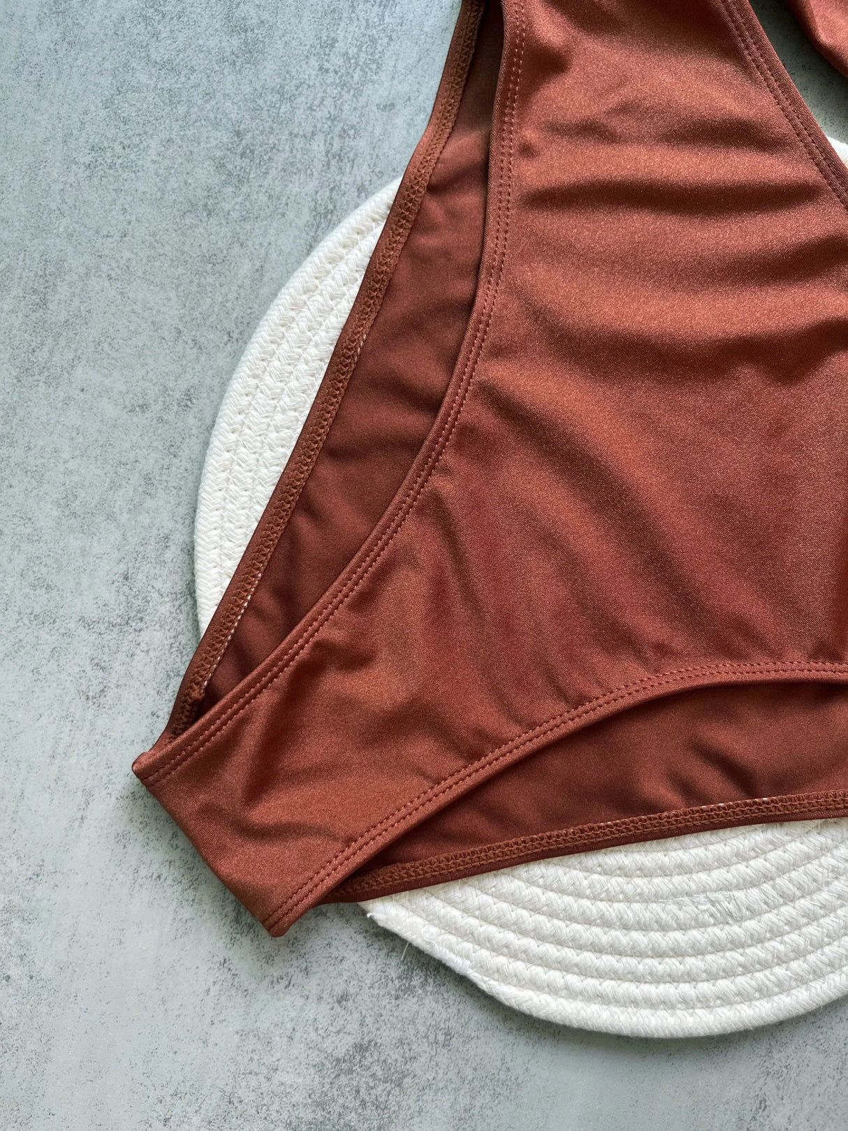 Women Metal Ring Bandeau Swimsuit