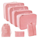 7-Piece Travel Packing Organizer Set – Folding Luggage Cubes