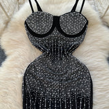 Women's Strapless Beaded Evening Dress