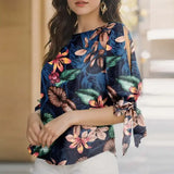 Women Polka Dot Oversize Tunic Top