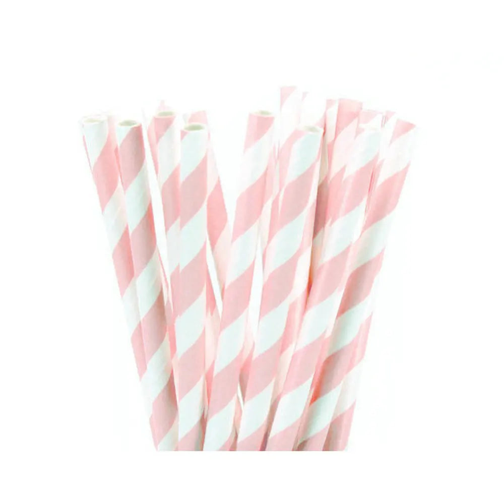 Light Color Paper Straws (25pcs)