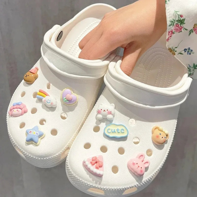 Women Rainbow Bear Shoe Charms Accessories