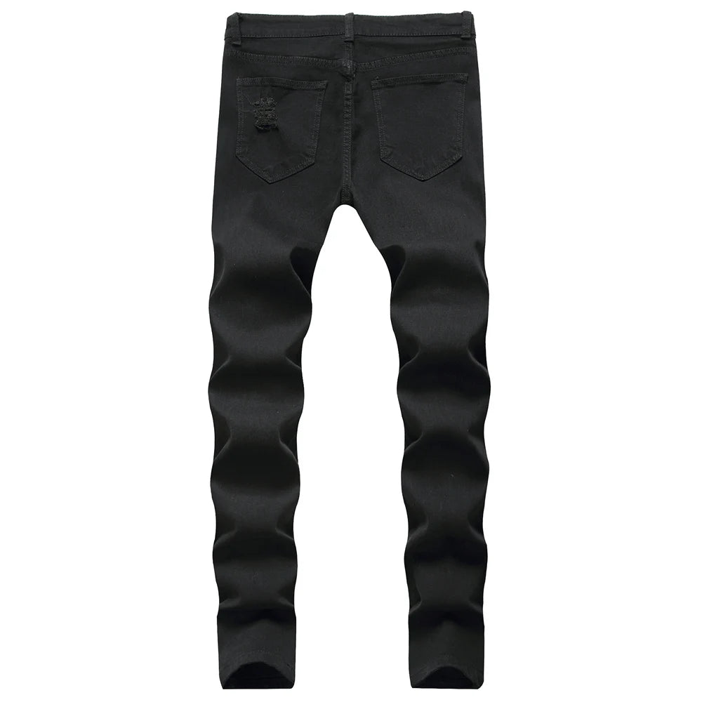 Men’s Ripped Biker Skinny Jeans