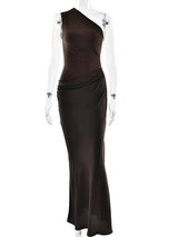 Luxe One-Shoulder Satin Gown