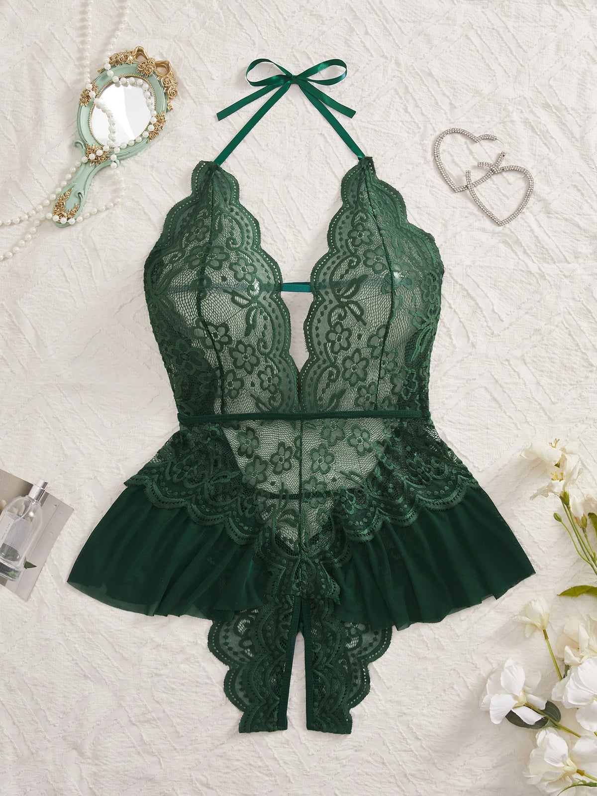 Plus Size Lace Bodysuit
