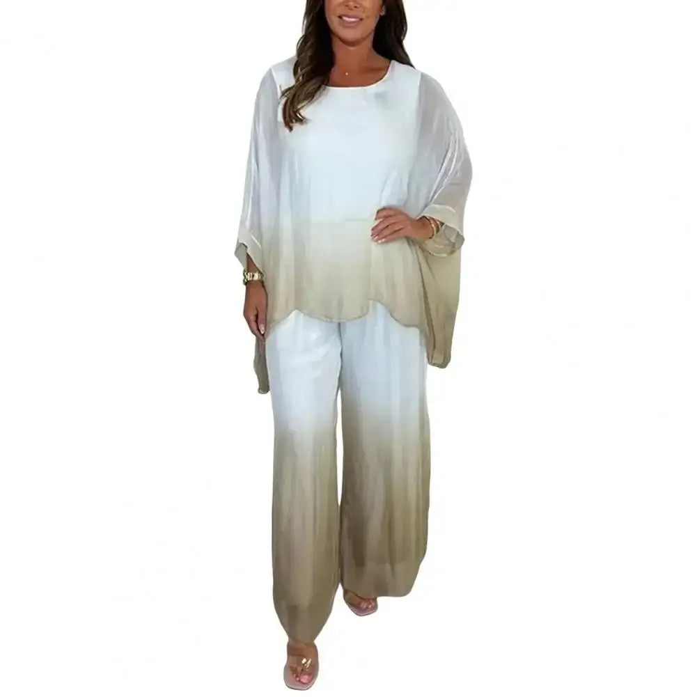 Women Chiffon Gradient Pants Set