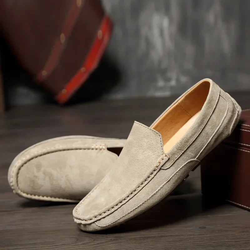 Men’s 2025 Luxury Suede Boat Loafers