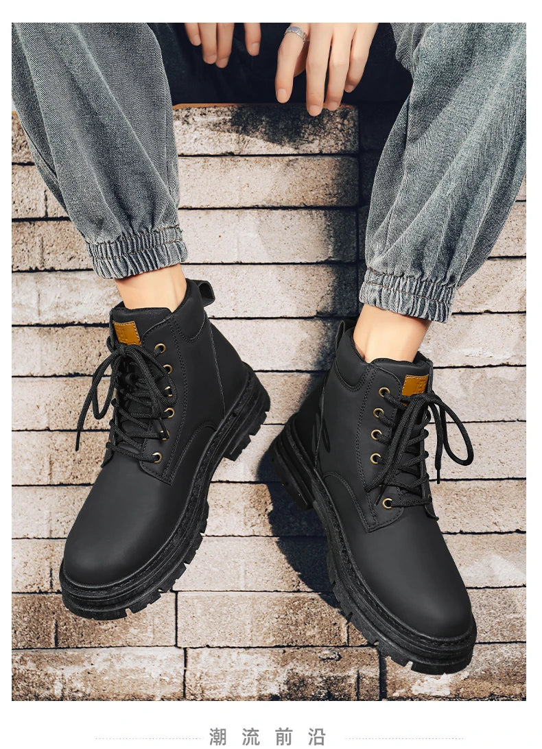 Men’s Outdoor Anti-Slip Leather Boots