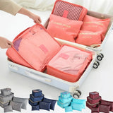 6-Piece Travel Packing Organizer Set – Suitcase Storage Bags
