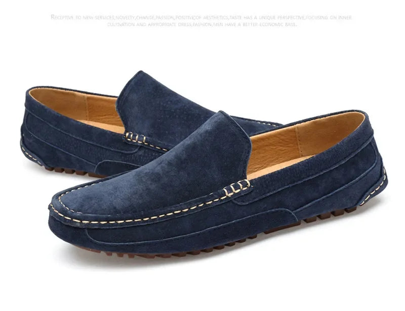 Men’s 2025 Luxury Suede Boat Loafers