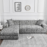 Flower Printed Elastic Sofa Cover
