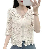 Women Crochet Lace Shrug Cardigan