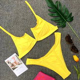 Denim V-Thong Bikini