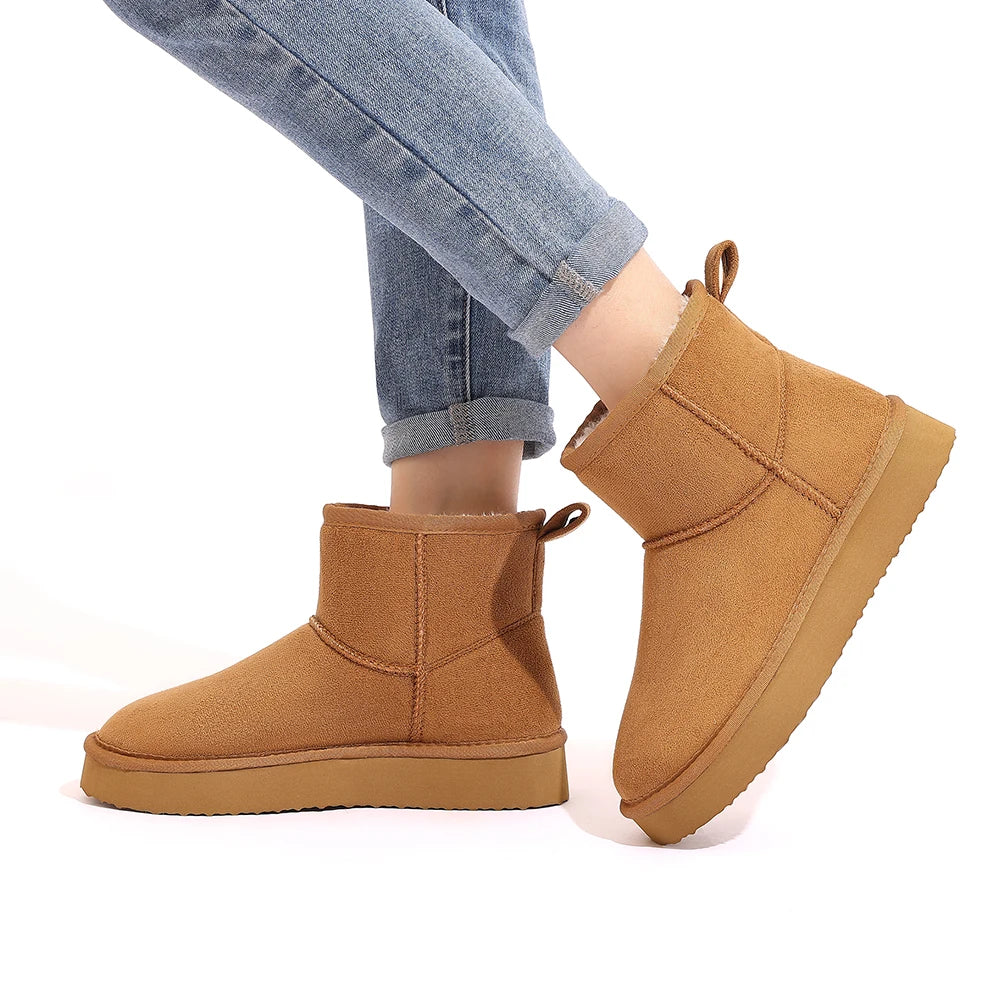 Evshine Memory Foam Ankle Boots – Waterproof Winter Snow Boots