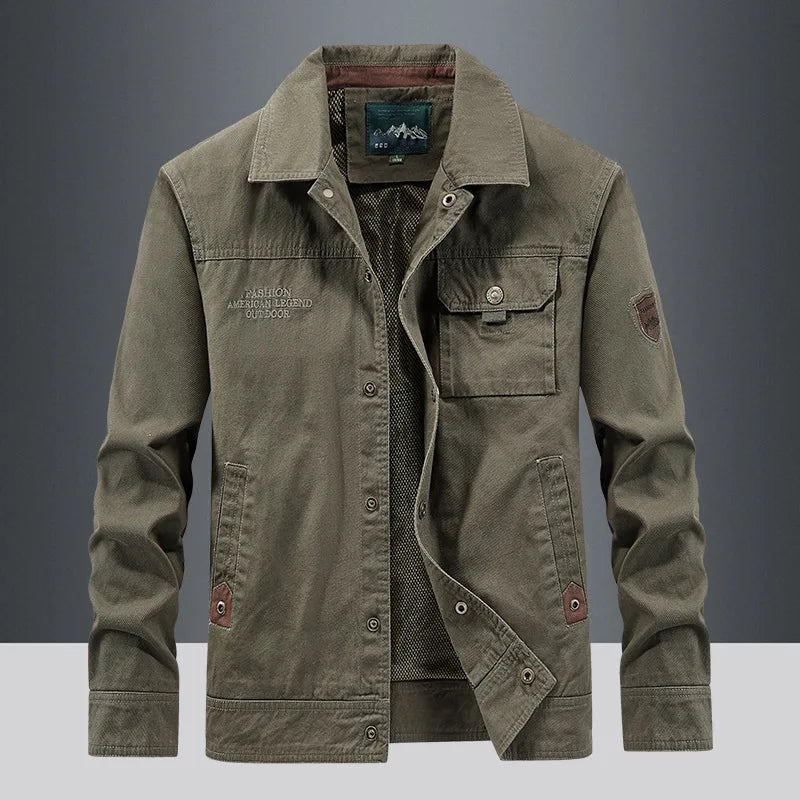 Men's Plus Size Outdoor Jacket – Slim Fit Cargo Coat