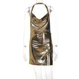 Midnight Luxe Backless Mini Dress
