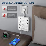 14-in-1 Power Strip with Surge Protection and One-Touch Control Switch