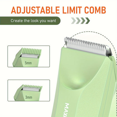 Adjustable limit comb for MAXGROOM hair trimmer, offering customizable lengths of 3mm and 5mm for a personalized look.