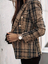 PlaidFlair™ – Luxury Winter Blazer (Elegant Plaid, Casual Office Look)