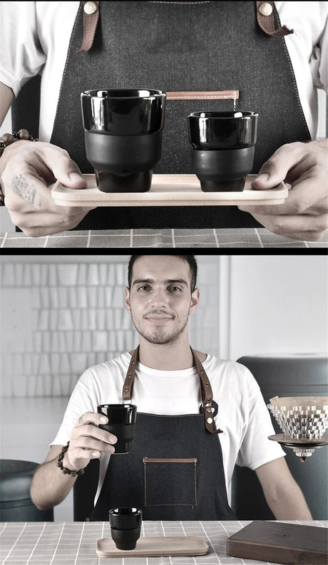 Barista Ceramic Couple Coffee Cups | by Anwer Fancy | Worldwide Shipping