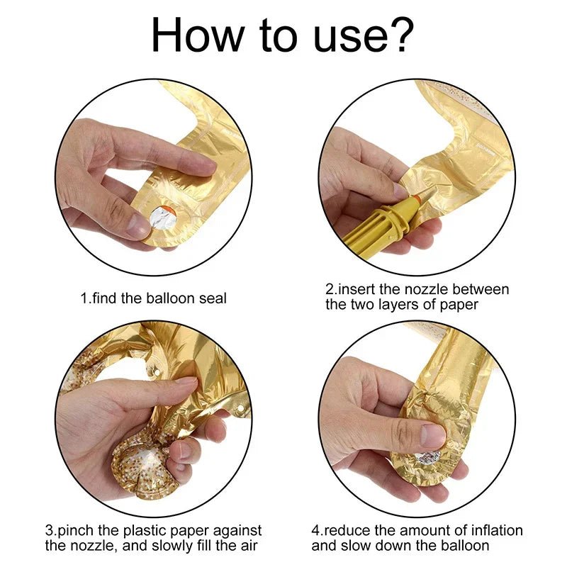 Big Champagne Foil Balloon | by Anwer Fancy | Worldwide Shipping