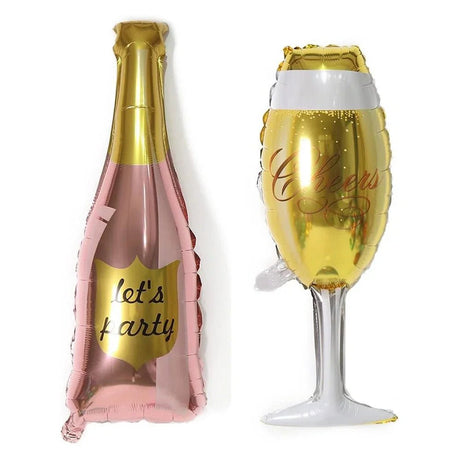 Big Champagne Foil Balloon | by Anwer Fancy | Worldwide Shipping