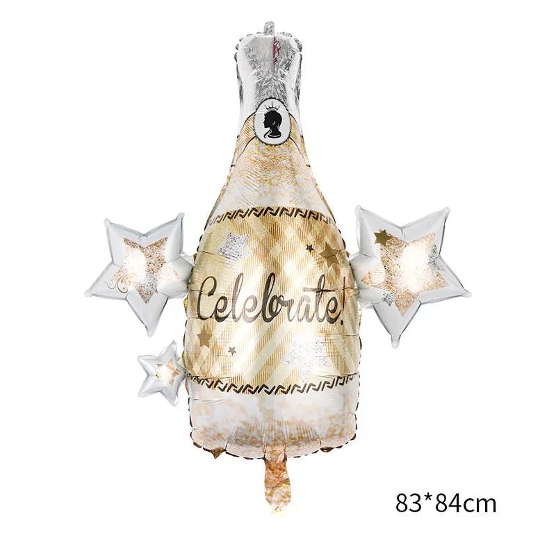Big Champagne Foil Balloon | by Anwer Fancy | Worldwide Shipping