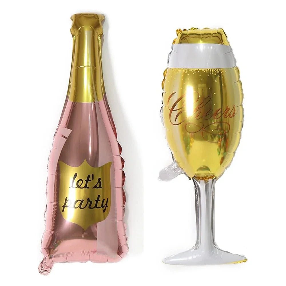 Big Champagne Foil Balloon | by Anwer Fancy | Worldwide Shipping