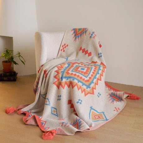 Bohemian Knit Sofa Blanket | by Anwer Fancy | Worldwide Shipping