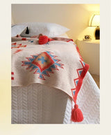 Bohemian Knit Sofa Blanket | by Anwer Fancy | Worldwide Shipping