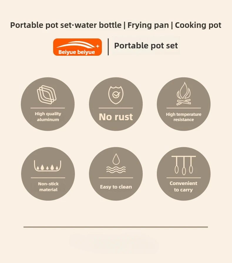 Camping Cookware Combination Set | by Anwer Fancy | Worldwide Shipping