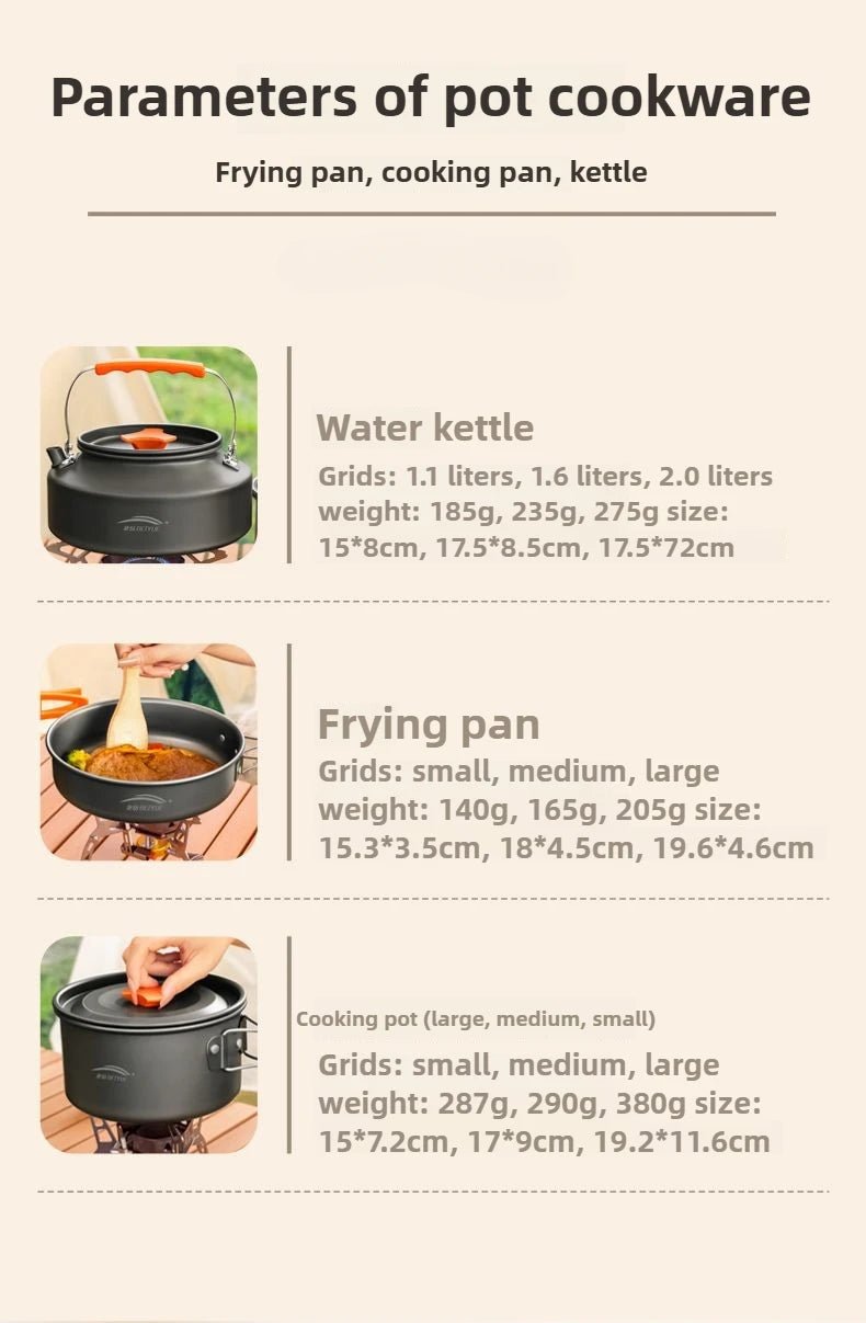 Camping Cookware Combination Set | by Anwer Fancy | Worldwide Shipping