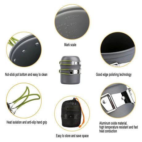 Camping Pots Cookware Set | by Anwer Fancy | Worldwide Shipping