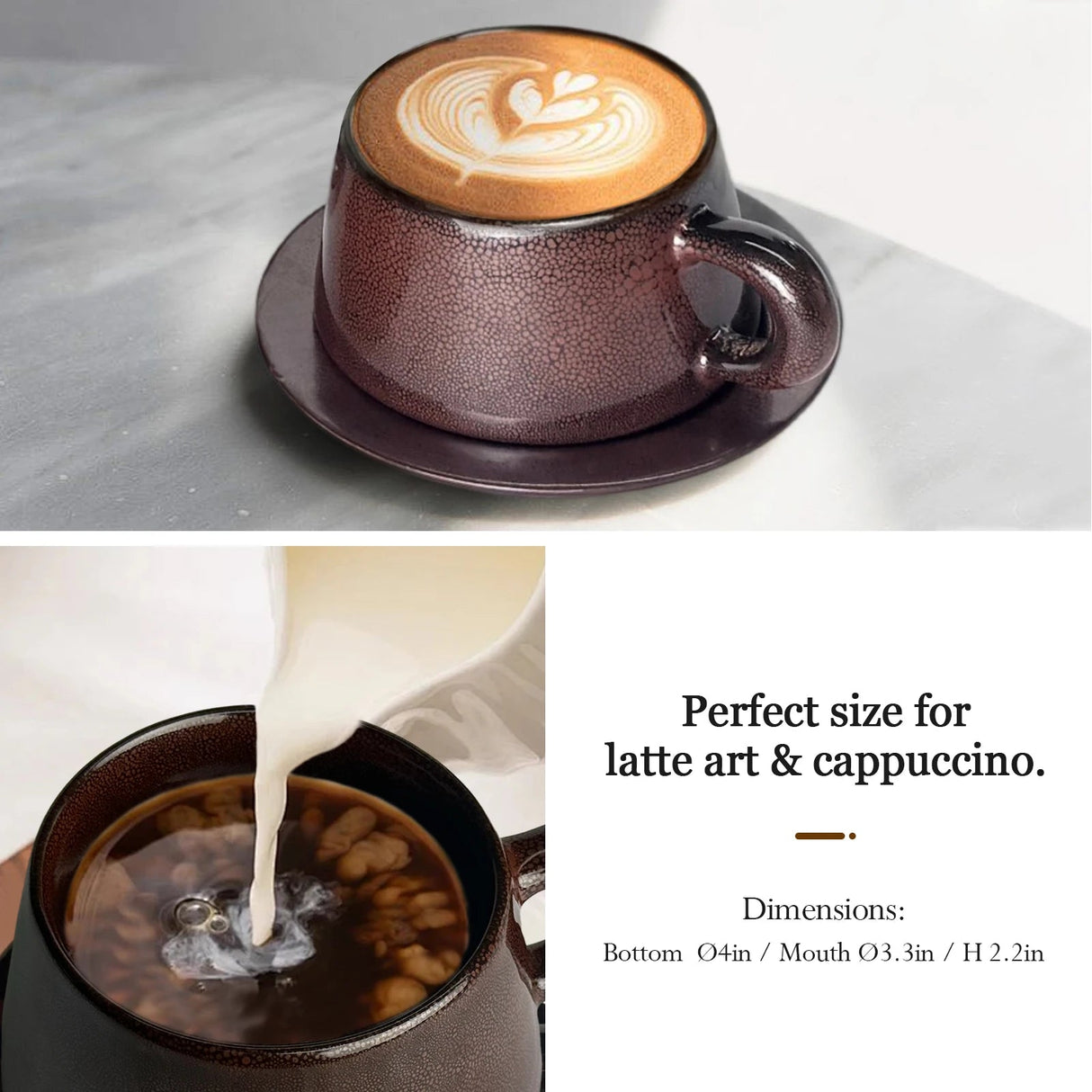 Cappuccino Cup Set with Saucers | by Anwer Fancy | Worldwide Shipping