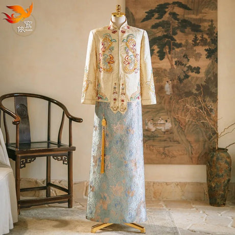 Chinese Groom Dragon Wedding Robe | by Anwer Fancy | Worldwide Shipping