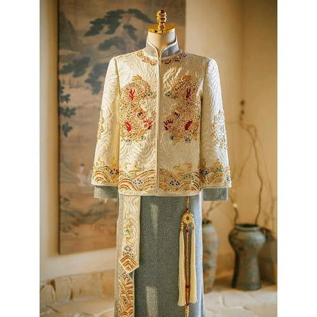 Chinese Groom Dragon Wedding Robe | by Anwer Fancy | Worldwide Shipping