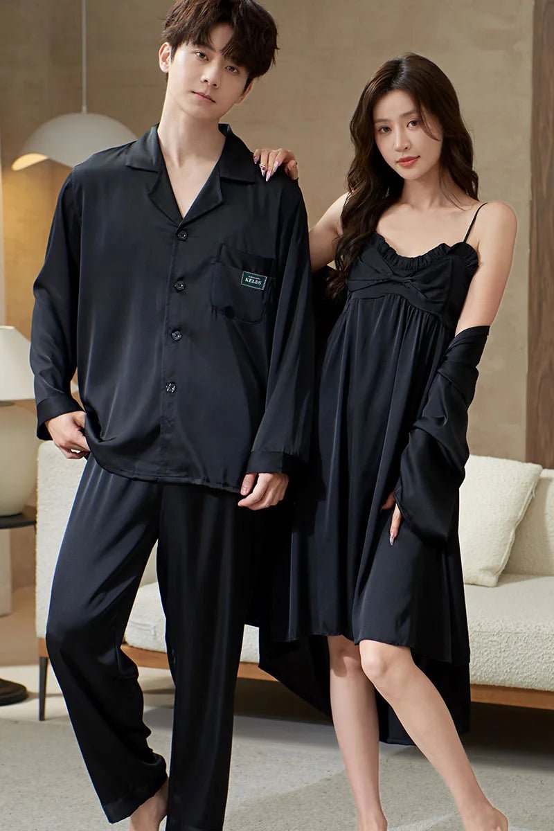 Couple Silk Pajama Set | Men's Loungewear by Anwer Fancy | Worldwide Shipping