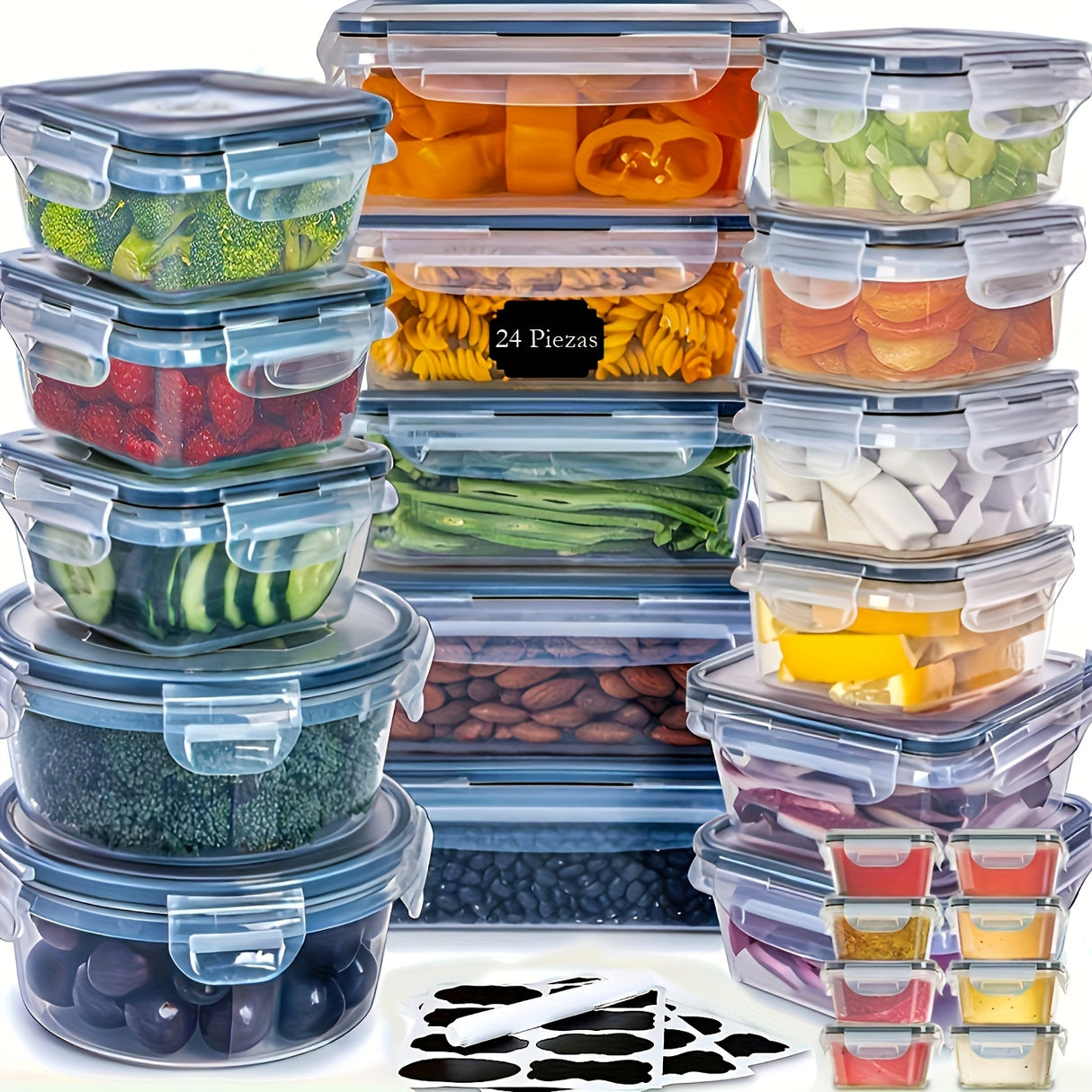 48pcs Food Storage Container Set