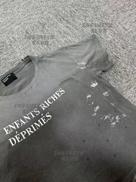 Distressed Letter Print Loose Fit T-Shirt | by Anwer Fancy | Worldwide Shipping