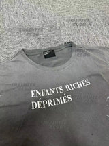 Distressed Letter Print Loose Fit T-Shirt | by Anwer Fancy | Worldwide Shipping