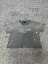 Distressed Letter Print Loose Fit T-Shirt | by Anwer Fancy | Worldwide Shipping