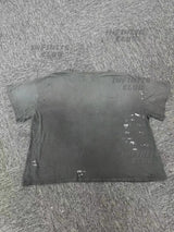 Distressed Letter Print Loose Fit T-Shirt | by Anwer Fancy | Worldwide Shipping