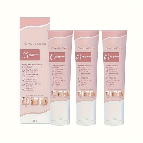 Plump Up Cream trio packaging designed for skin moisturizing and enhancing, suitable for all skin types.