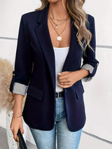 Cuffique™ – Blazer with Striped Cuff (Semi-Formal, Smart Versatility, Polyester Blend)