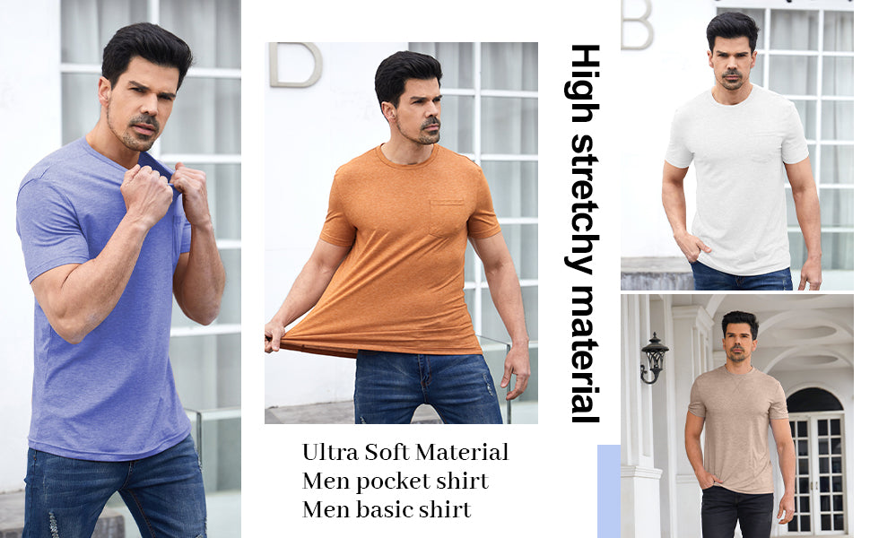 Men Casual Soft Basic Tee
