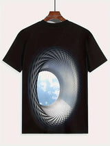 Men'S 3D Galaxy Print T-Shirt, Casual Short Sleeve