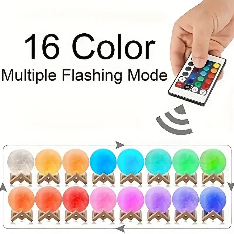 LED Moon Lamp] 16-Color LED