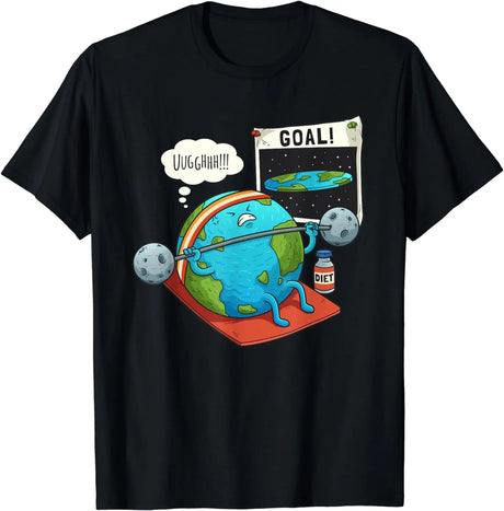 Flat Earth Meme Fitness T-Shirt | by Anwer Fancy | Worldwide Shipping