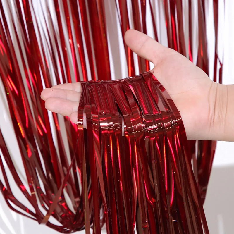 Foil Tinsel Fringe Curtain Backdrop | by Anwer Fancy | Worldwide Shipping